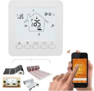 Digitale thermostaathygrometer wit