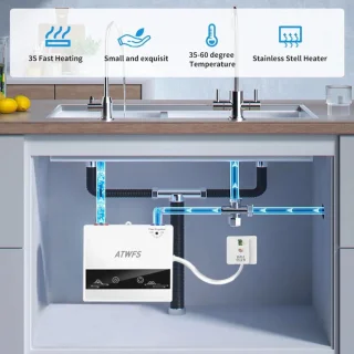 Doorstroomverwarmer Douche Elektrisch Met Touchbediening Wit
