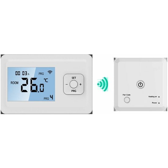 Draadloze Programmeerbare Thermostaat Monobloc RF Ontvanger 10A Wit review