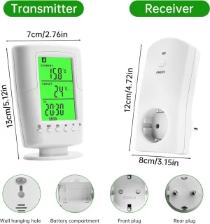 Draadloze temperatuurgestuurde stekker