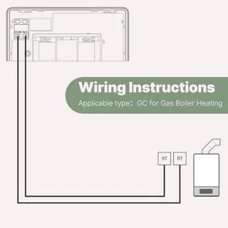 Draadloze touchscreen thermostaat voor gasboiler