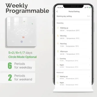 Draadloze touchscreen thermostaat voor gasboiler