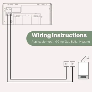 Draadloze touchscreen-thermostaat voor gasboiler