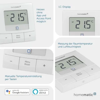 Draadloze Wandthermostaat met Temperatuursensor