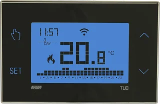 Draadloze WiFi-thermostaat (batterij) – Zwart