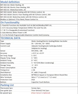 DrPhone GALW-002 WiFi Thermostaat Wit