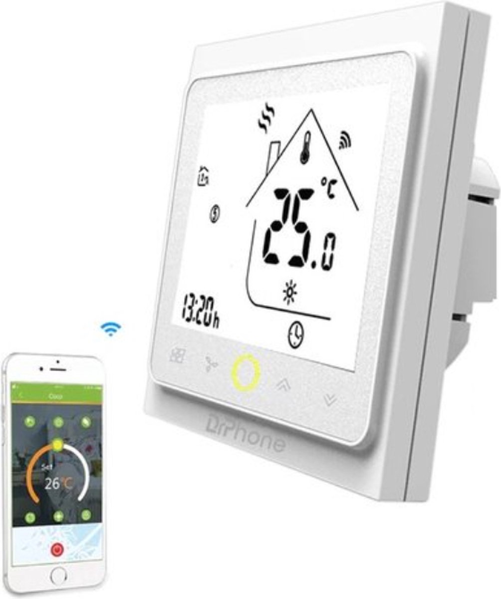 De DrPhone GALW-002 WiFi Thermostaat Wit in één oogopslag