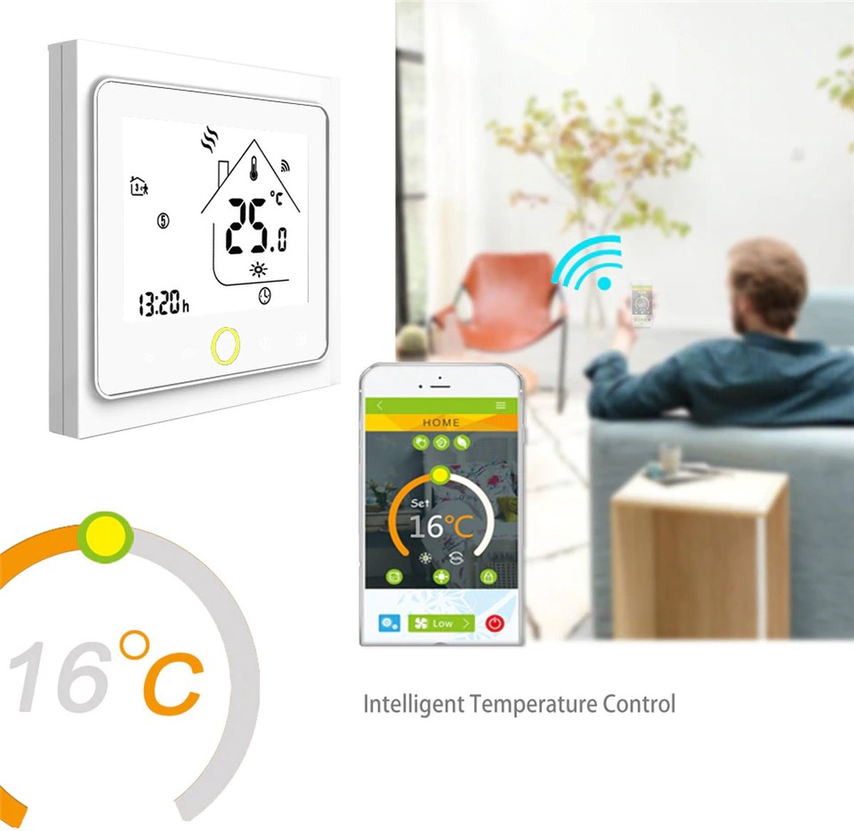 Wat vinden we goed aan de DrPhone GALW-002 WiFi Thermostaat Wit