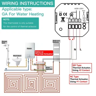 DrPhone GALW-002 WiFi Thermostaat Wit