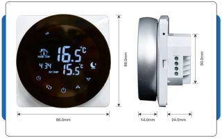 Durensa WIFI Ronde Touchscreen Thermostaat Inbouw