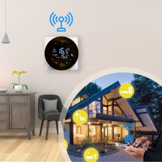 Durensa WIFI Ronde Touchscreen Thermostaat Inbouw