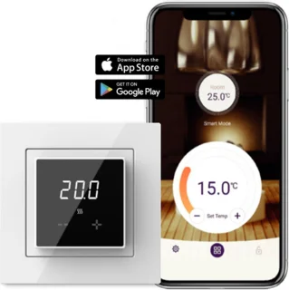 ET44 WiFi klokthermostaat RAL 9010