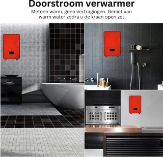 GoodGear Doorstroomverwarmer Elektrische Boiler Rood