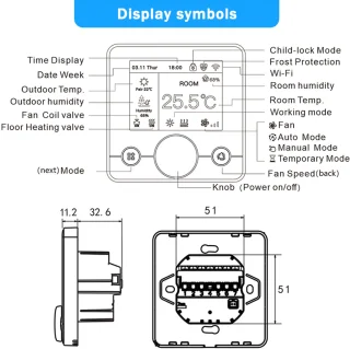 Graffiti Smart WiFi Thermostat Universeel voor Vloerverwarming en Gasketel