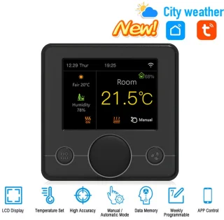 Graffiti Smart WiFi Thermostat Universeel voor Vloerverwarming en Gasketel