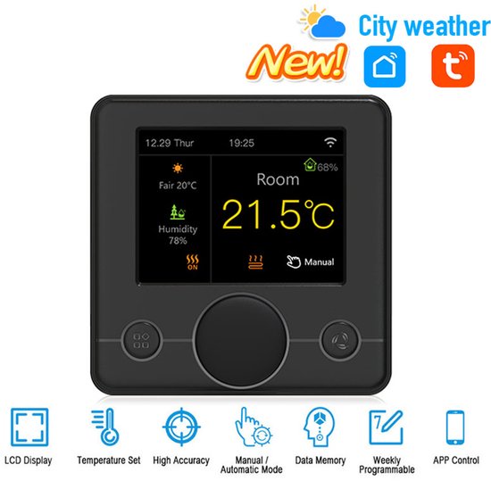 Graffiti Smart WiFi Thermostat Universeel voor Vloerverwarming en Gasketel review