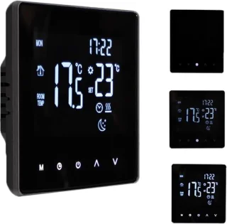 Intelligente thermostaat zwart