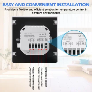 Kamerthermostaat voor elektrische vloerverwarming