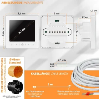 Kamerthermostaat voor elektrische vloerverwarming