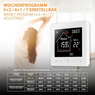 Kamerthermostaat voor elektrische vloerverwarming
