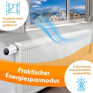 KESSER® Radiatorthermostaat Slim wit rond