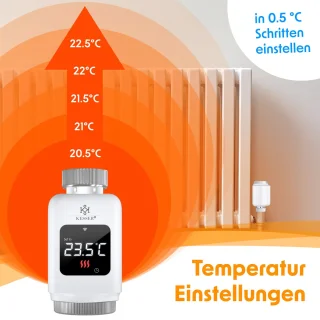 KESSER Slimme Radiatorknop Thermostaatkop Wit 3x