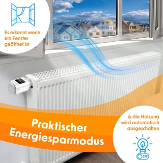 KESSER Slimme Radiatorknop Thermostaatkop Wit Vierkant