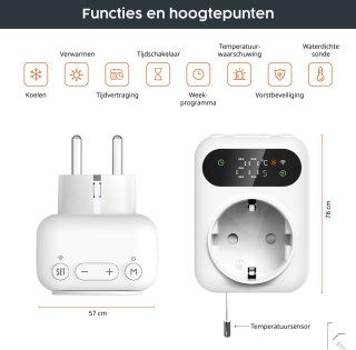 Wat vinden we goed aan de Könighaus Thermostaat Stopcontact