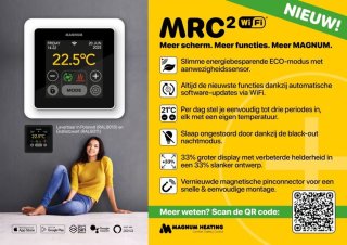Wat vinden we goed aan de MAGNUM MRC² WiFi-klokthermostaat Grafietzwart (RAL 9011)
