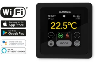 MAGNUM MRC² WiFi-klokthermostaat Grafietzwart (RAL 9011)