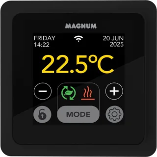 MAGNUM MRC² WiFi-klokthermostaat Grafietzwart (RAL 9011)
