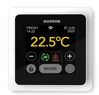 MAGNUM MRC² WiFi-klokthermostaat RAL 9010 Polar wit