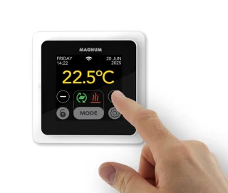 MAGNUM MRC² WiFi-klokthermostaat RAL 9010 Polar wit