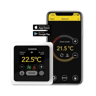 MAGNUM MRC² WiFi-klokthermostaat RAL 9010 Polar wit
