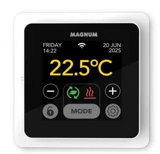 MAGNUM MRC² WiFi-klokthermostaat RAL 9010 Polar wit