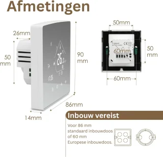 MKSS® CV-thermostaat Zilver