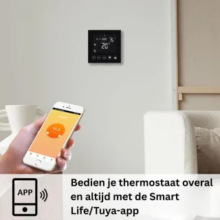 MKSS® Draadloze thermostaat voor cv - Zwart