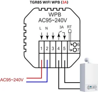 MKSS® Draadloze Wifi Thermostaat Wit