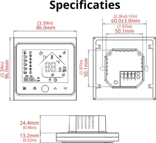 MoesHouse Slimme WiFi Thermostaat
