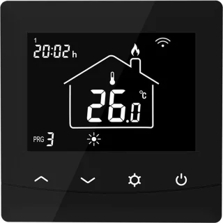 Optima W zwarte inbouw thermostaat