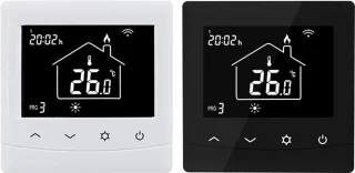 Optima W zwarte inbouw thermostaat