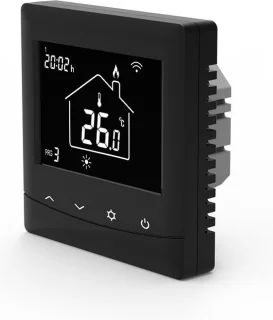 Optima W zwarte inbouw thermostaat