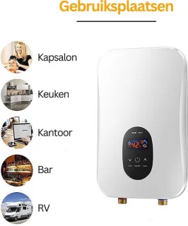 Oxyflowzy Doorstroomverwarmer met Douchekop Set Touchscreen