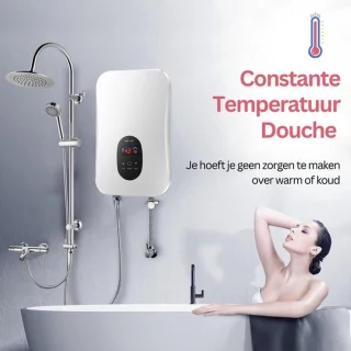 Oxyflowzy Doorstroomverwarmer met Douchekop Set Touchscreen