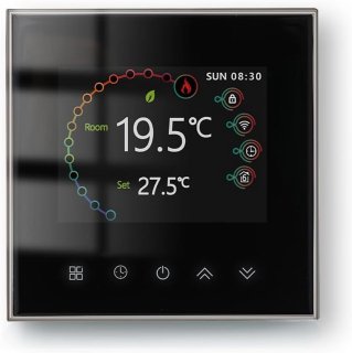 De Programmeerbare thermostaat met touchscreen voor water-, elektrische- en cv-verwarming in één oogopslag