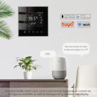 Programmeerbare thermostaat met touchscreen voor water-, elektrische- en cv-verwarming