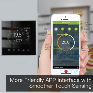 Programmeerbare thermostaat met touchscreen voor water-, elektrische- en cv-verwarming