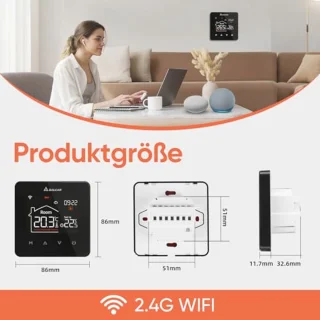 Programmeerbare thermostaat voor elektrische vloerverwarming