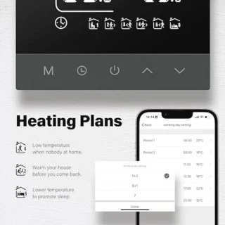 Programmeerbare WiFi-thermostaat 16A voor elektrische vloerverwarming
