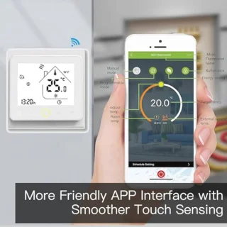 Programmeerbare Wi‑Fi-thermostaat met touchscreen